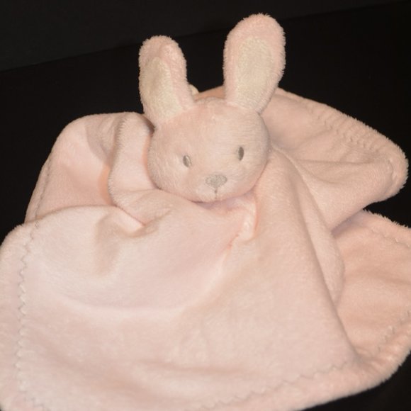 Blankets & Beyond Pink Bunny Plush Lovey Blanket - Picture 9 of 9